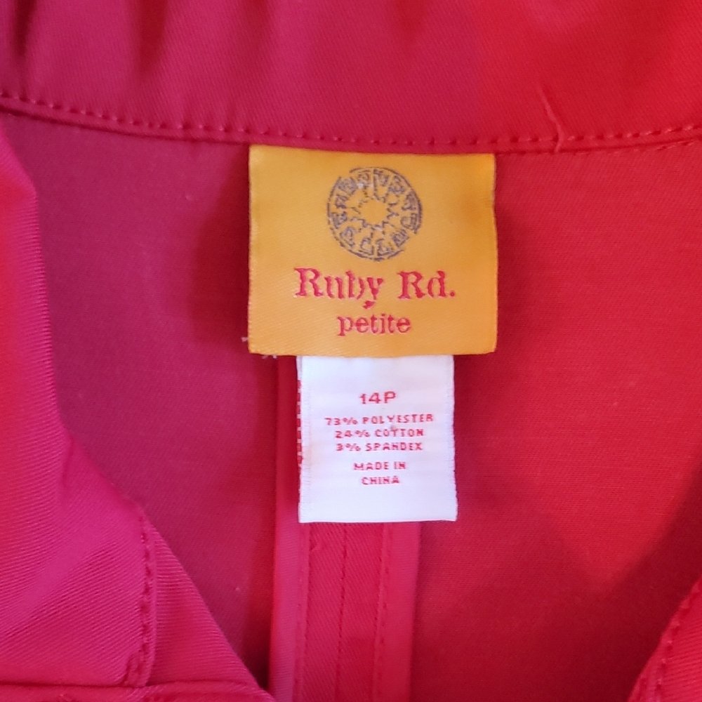Ruby Rd. Womens Red Jacket - Picture 3 of 6